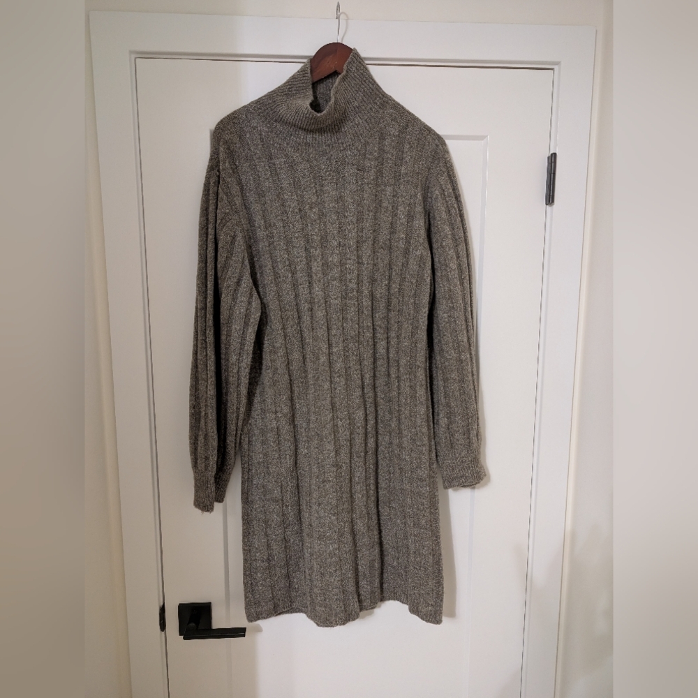 Massimo Dutti Gray/Brown Knit Dress
